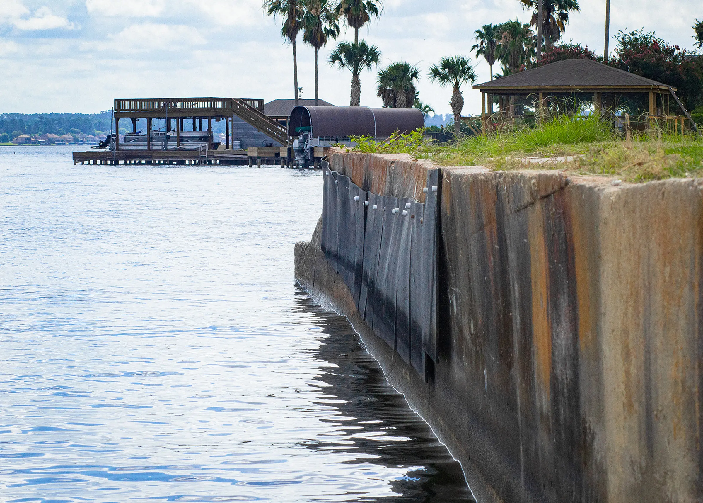 Boat launch on Lake Conroe in Conroe , TX.